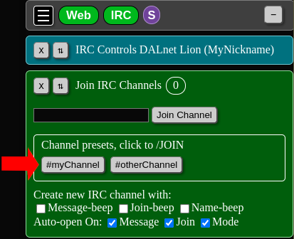 Join IRC Channel