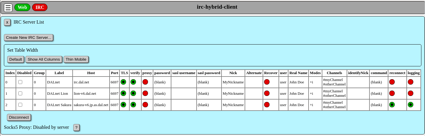 Server List All Columns